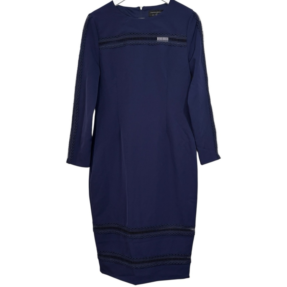 Paper Dolls Navy Blue Sheath Dress Size 10 Women’s NWT